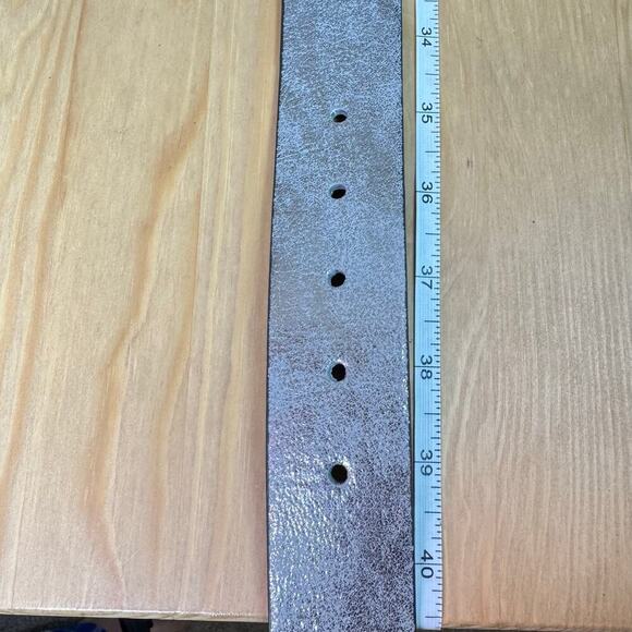 Calvin Klein Women’s Belt Studded Silver Vegan Leather Medium 90s 80s Grunge - Picture 6 of 6